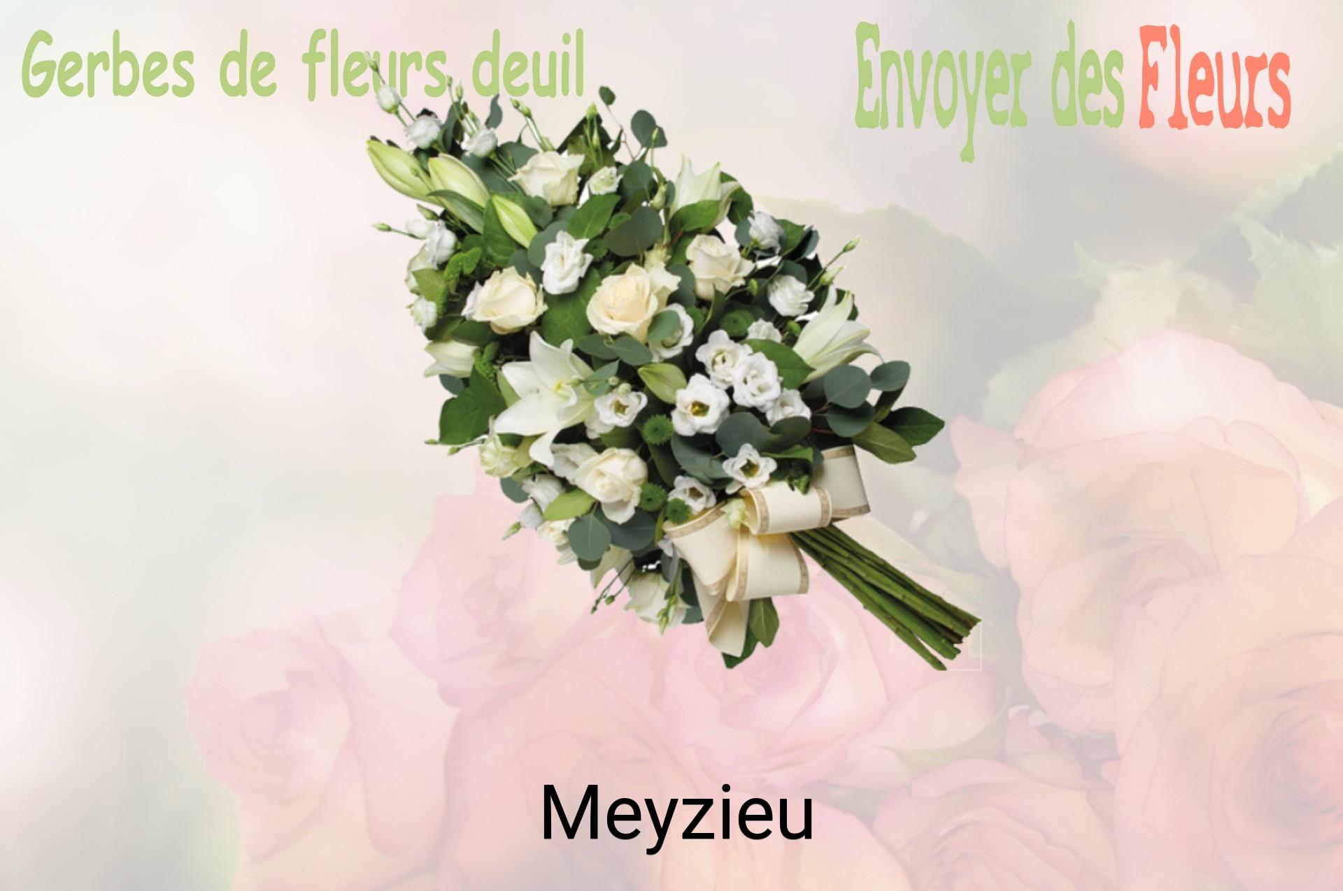 Gerbe de fleurs de deuil livrée à Meyzieu